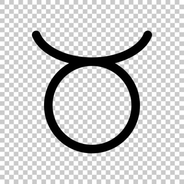 Astrolojik işaret. Toros basit simgesi. Saydam arka plan üzerinde.