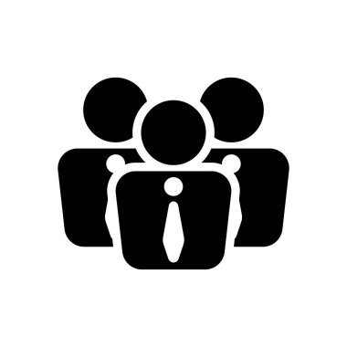 Office insanlar, takım. Beyaz arka planda siyah simgesi