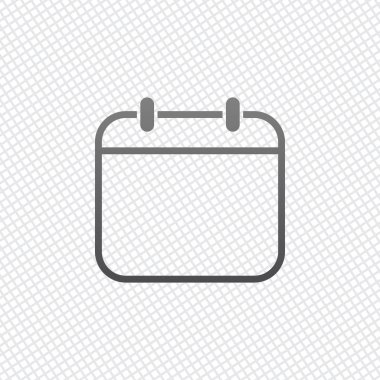 Basit takvimi, lineer, ince anahat. Kılavuz arka plan üzerinde