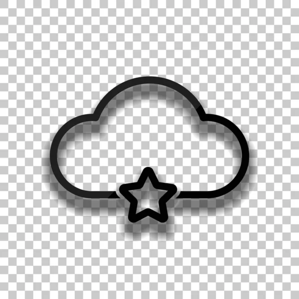 Σελιδοδείκτη Cloud Βάση Δεδομένων Γραμμικό Σύμβολο Λεπτό Περίγραμμα Απλή Περιγραφή — Διανυσματικό Αρχείο