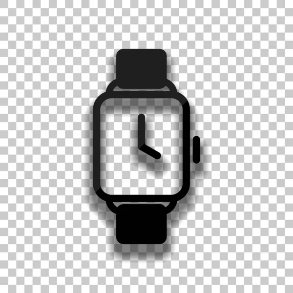 Reloj Inteligente Mano Con Pantalla Cuadrada Icono Tecnología Icono Vidrio — Vector de stock