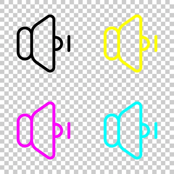 güç dk kutsal kiþilerin resmi. Cmyk simgeleri şeffaf arka plan üzerinde renkli dizi