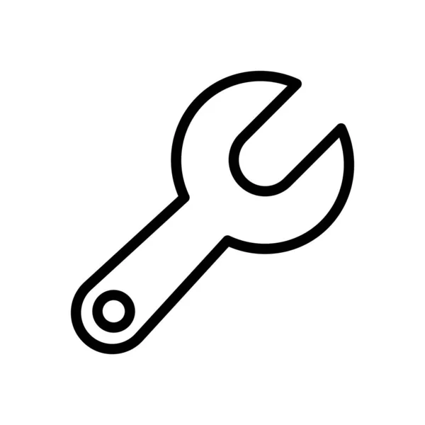Jednoduchý Klíč Lineární Tenký Obrys — Stockový vektor