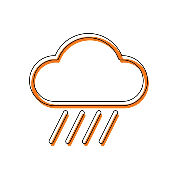 Nube Lluvia Clima Simple Icono Estilo Lineal Icono Aislado Compuesto — Vector de stock