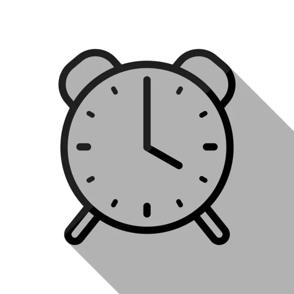 Relógio Alarme Velho Ícone Simples Símbolo Linear Com Contorno Fino —  Vetores de Stock