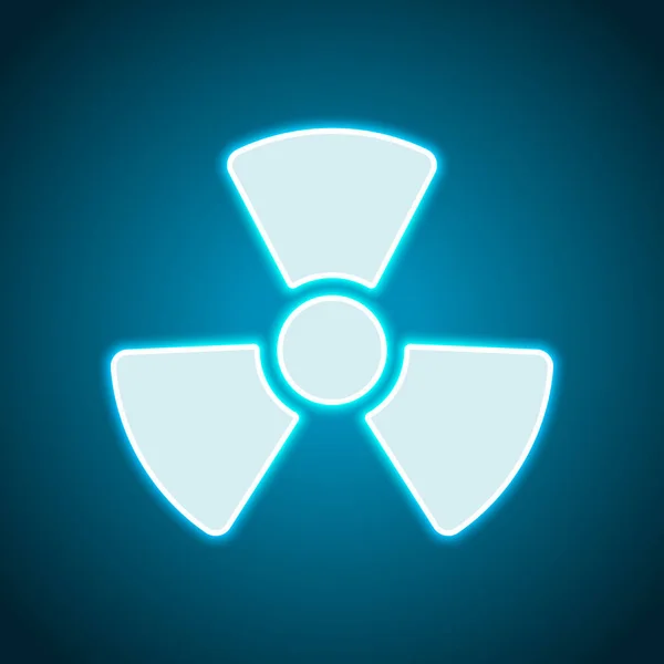 Symbole Simple Radiation Icône Radioactivité Style Néon Icône Décoration Légère — Image vectorielle