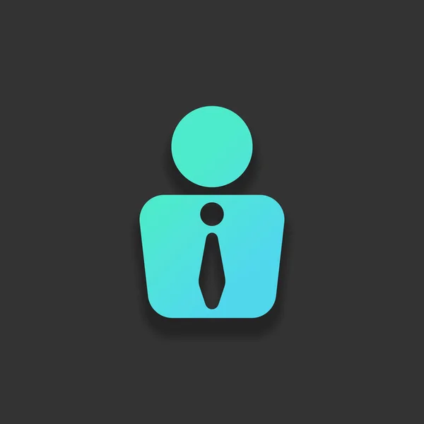 Επαγγελματική Άνθρωπος Εικονίδιο Πολύχρωμο Logo Έννοια Απαλή Σκιά Σκούρο Φόντο — Διανυσματικό Αρχείο