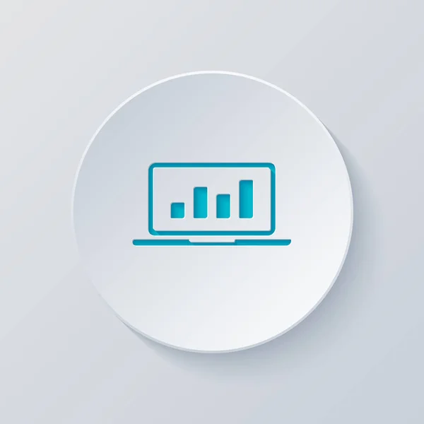 Grafik Finans Büyümek Gri Mavi Katmanları Ile Daire Kes Kağıt — Stok Vektör