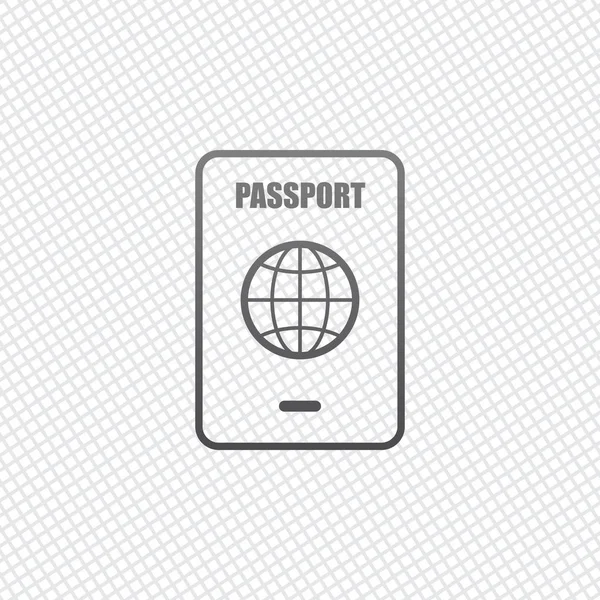 Passport Simple Icon Grid Background — Stock Vector