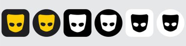 Grindr App Logo Koleksiyonu Düzenlenebilir SVG ve Yaratıcı Kullanım için Şeffaf PNG Paketi