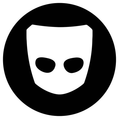 Grindr Daire Siyah Logo Vektör Simgesi Tasarımı SVG ve Şeffaf PNG Biçimi