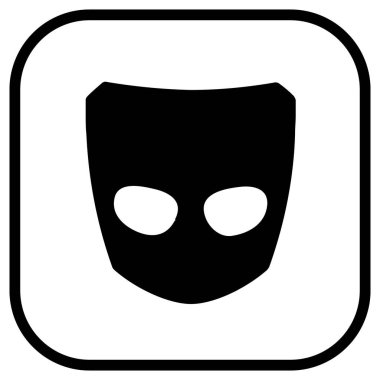 Grindr Ana Hattı Siyah Logo Düz Çizgi Simgesi Tasarımcılar için Vektör Biçimi