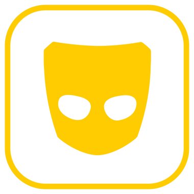 Grindr Ana Hattı Logo Minimum Vektör Çizgisi Sanat, Düzenlenebilir SVG ve Şeffaf PNG