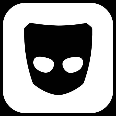 Grindr Beyaz Logo Simgesi Kullanıcı Kullanımı için Şeffaf Arkaplan SVG Vektörü