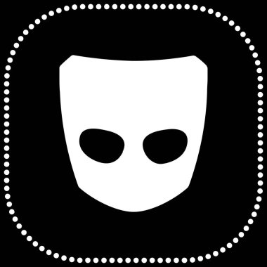 Sayısal Arayüzler için Beyaz Noktalı Grindr Tasarımı Simgesi Düzenlenebilir Vektör Tasarımı