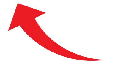 Kırmızı Ok Simgesi Şeffaf Arkaplanda, Düz Stil Ok Sembolü Web Sitesi, Logo, uygulama, UI ve Tasarım, Eğri Ok Simgesi ve Png, El Yazısı Simgesi Simgesi