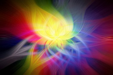 Soyut iplik arkaplanı. Soyut bükülmüş ışık lifleri efekti arka plan.