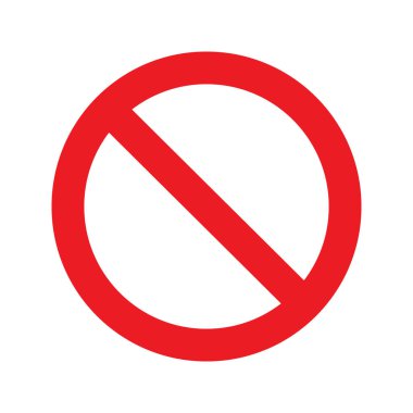 İzole edilmiş kırmızı dur işaretine, yasaklama işaretine ya da dur işareti illüstrasyonuna izin vermiyor