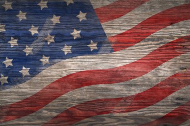Amerikan bayrağı eski ahşap doku boyalı