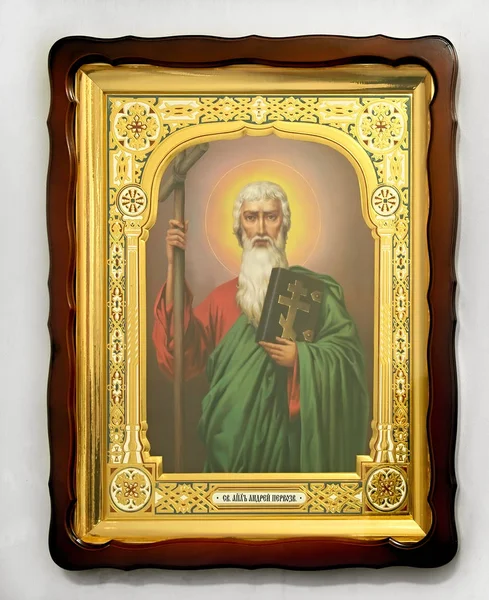 Дерев Яна Християнська Православна Ікона Білому Тлі — стокове фото