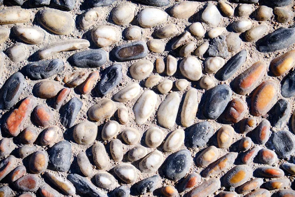 Texture Paving Large Small Stones — Stock Photo, Image