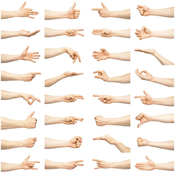Множественные мужские жесты руками — стоковое фото