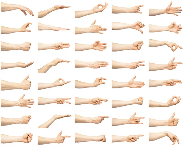 Múltiples gestos de mano masculina —  Fotos de Stock