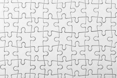 Beyaz jigsaw puzzle desen