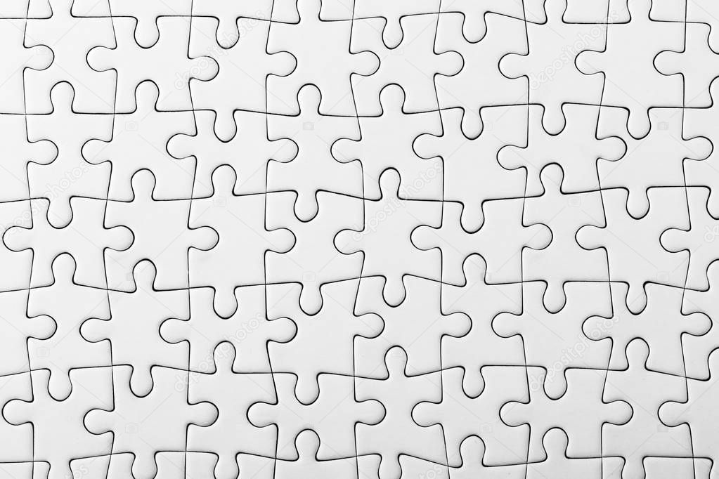 White jigsaw puzzle pattern
