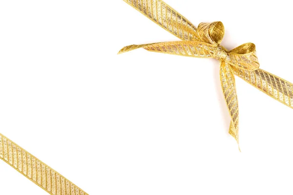 Geschenkband mit Schleife isoliert auf weiß — Stockfoto