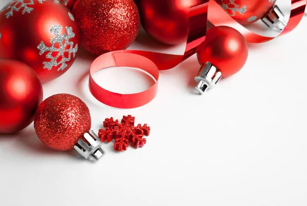 Christmas red decoration isolated on white background — Stock Photo, Image