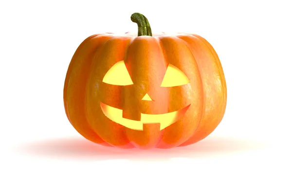 Halloween Pumpkin isolated on white background. 3D Rendering illustration Royalty Free Stock Photos