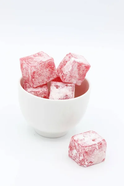 Turkish Delight Lokum Rose Aroma — Stock Photo, Image