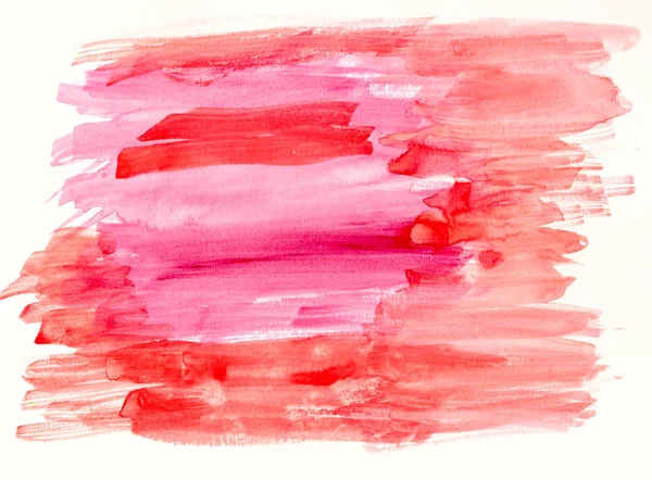 Hand Getekend Aquarel Rood Roze Achtergrond — Stockfoto