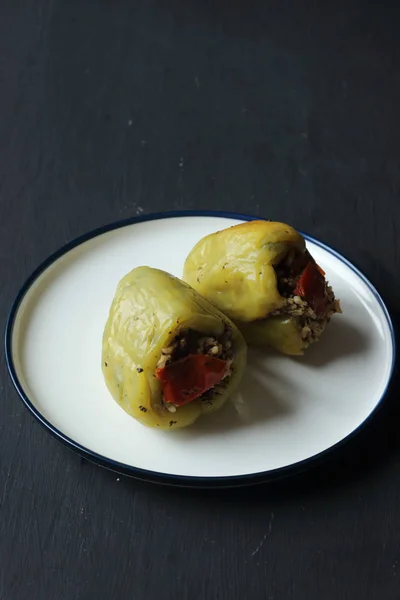 Pimentão Recheado Com Arroz Dolma — Fotografia de Stock