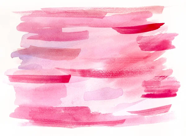 Ručně Vyrobený Růžový Akvarel Zázemí — Stock fotografie