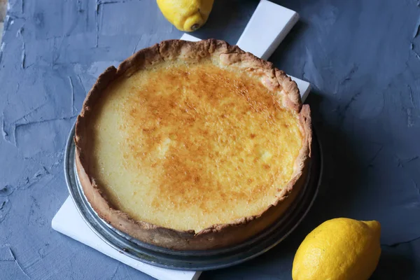 Tarta Fruta Limón Casera — Foto de Stock