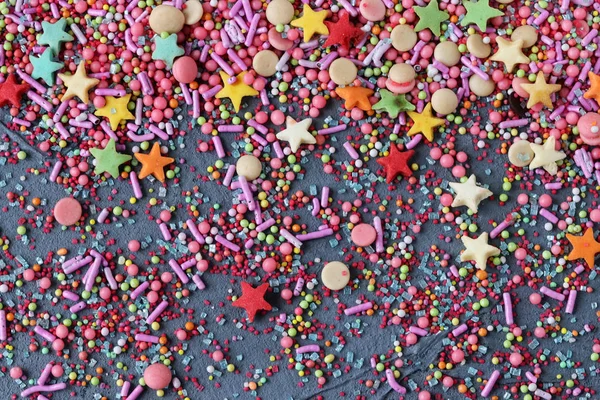 Colorful Sugar Sprinkles Cake Decor — Stock Photo, Image