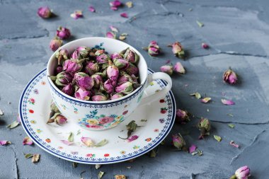 pembe Gül tomurcukları kurutulmuş