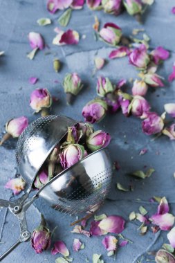 pembe Gül tomurcukları kurutulmuş