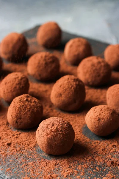 Шоколадні Трюфелі Домашній Шоколад — стокове фото
