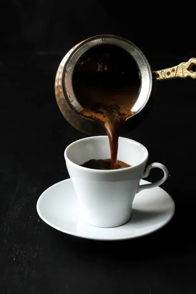 Turkish Coffee Pouring Coffee — Stock Photo, Image