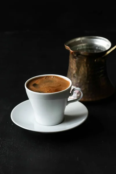 Türkischer Kaffee Kaffee Einschenken — Stockfoto