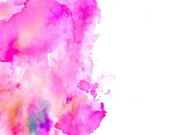 Handgemaakt Aquarel Roze Abstract Ontwerp Achtergrond — Stockfoto