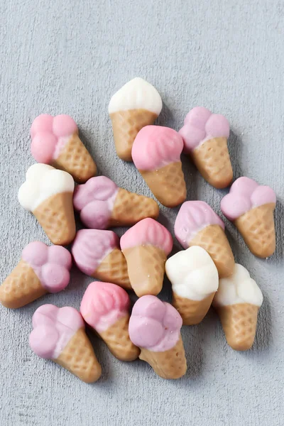 Ice Cream Cone Shape Jelly Candies — Stock Photo, Image