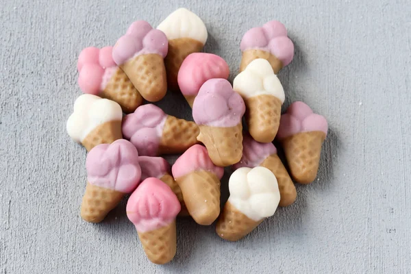 Ice Cream Cone Shape Jelly Candies — Stock Photo, Image