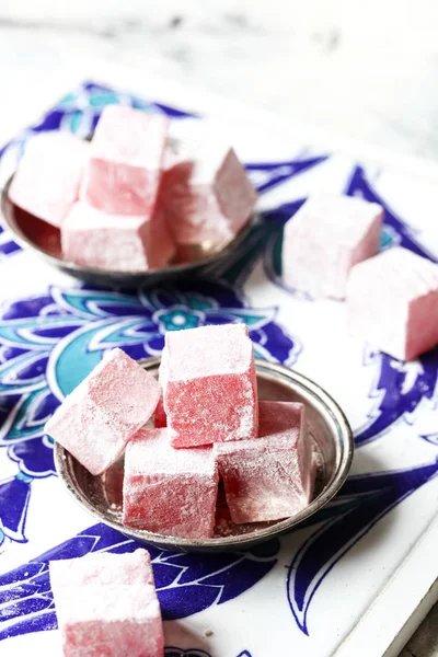 Turkish Delight Rose Flavor Traditional Taste — Stock Photo, Image