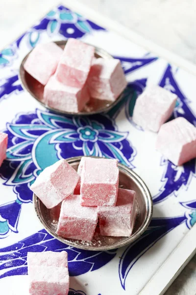 Turkish Delight Rose Flavor Traditional Taste — Stock Photo, Image