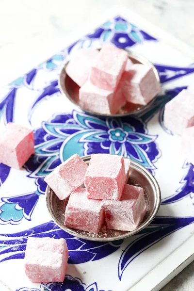 Turkish Delight Rose Flavor Traditional Taste — Stock Photo, Image