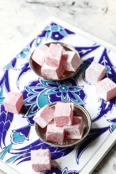 Turkish Delight Rose Flavor Traditional Taste — Stock Photo, Image